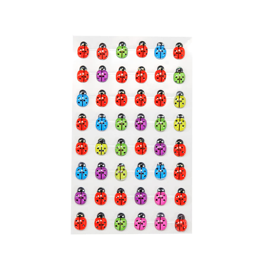 노리프렌즈 만들기재료 - 모양스티커 무당벌레 곤충 장식 꾸미기 재료