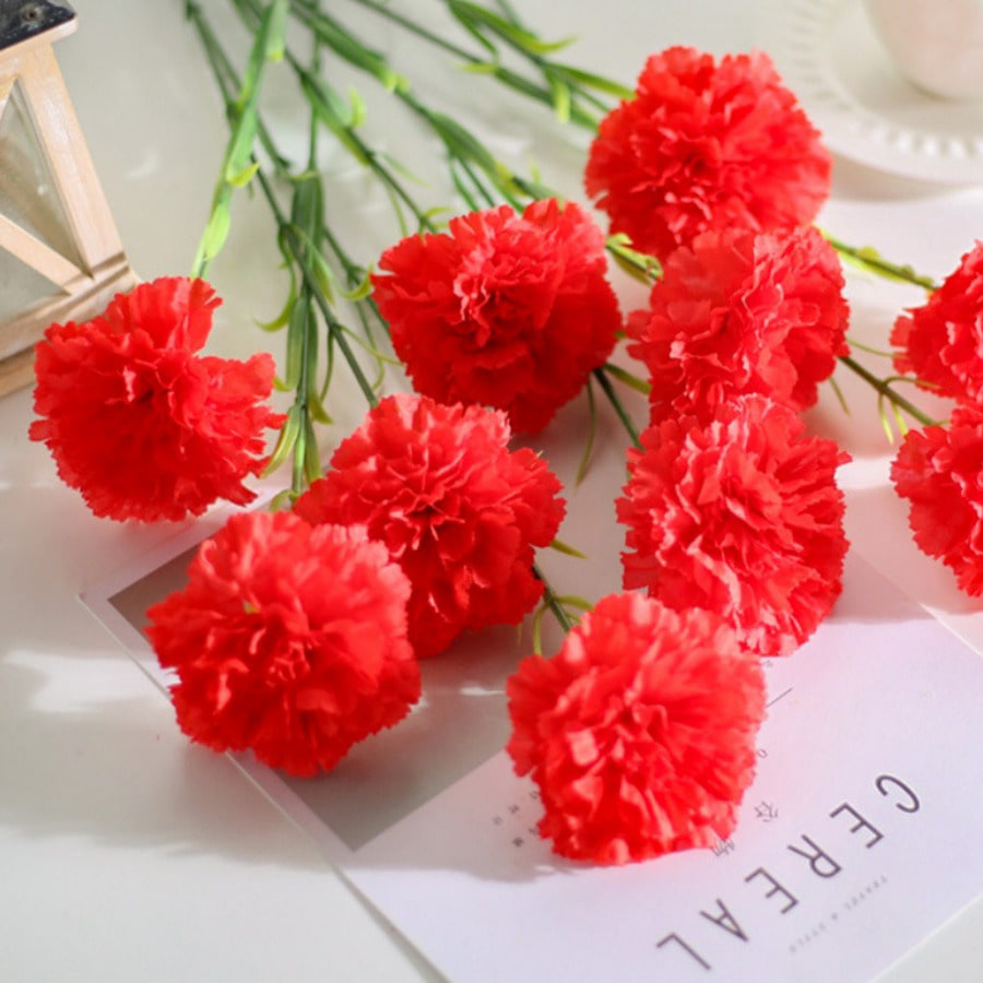 노리프렌즈 만들기재료 - 조화 카네이션 빨강 20송이 시들지않는꽃 미술재료