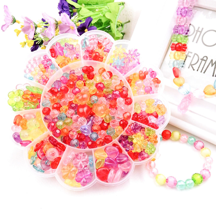 노리프렌즈 만들기재료 - 비즈종합세트 꽃 4호 투명케이스 비즈 공예 재료