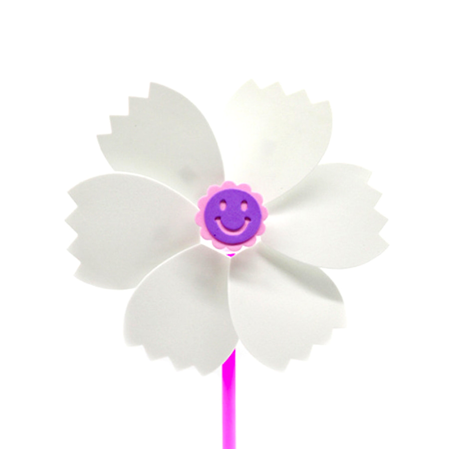 노리프렌즈 만들기재료 - EVA바람개비 뾰족꽃 흰색 대형 약20cm 소품 만들기