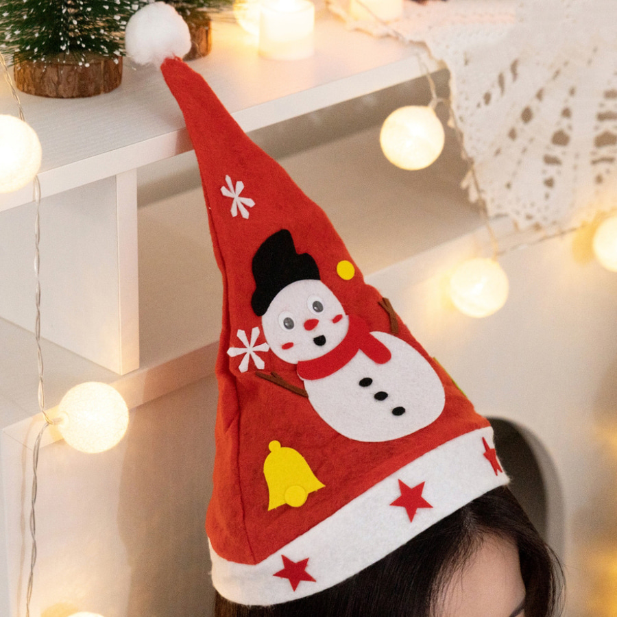 노리프렌즈 만들기재료 - 펠트모자 산타고깔 만들기 크리스마스 파티용품