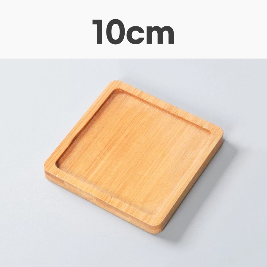 노리프렌즈 만들기재료 - 대나무컵받침 정사각 10cm 타일공예 만들기 재료