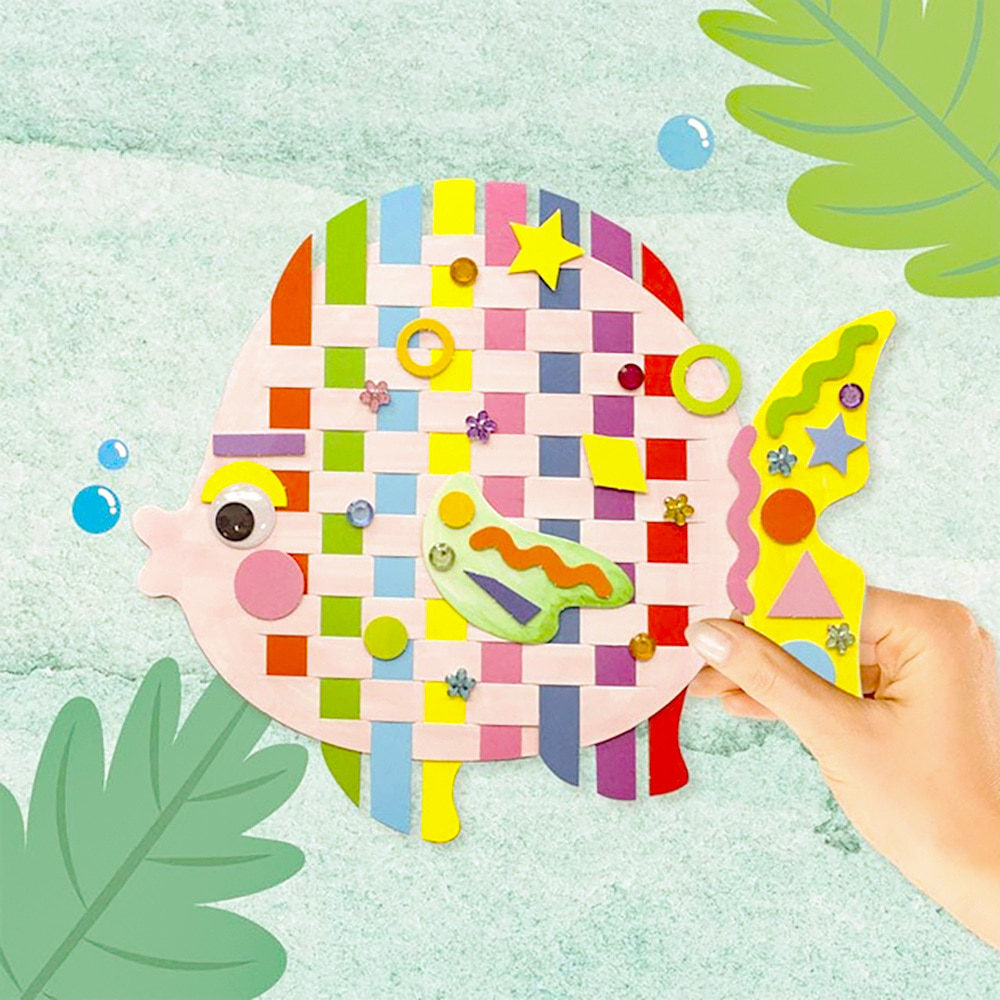 노리프렌즈 만들기재료 - 알록달록 무지개 물고기 5인용 미술 공예 재료