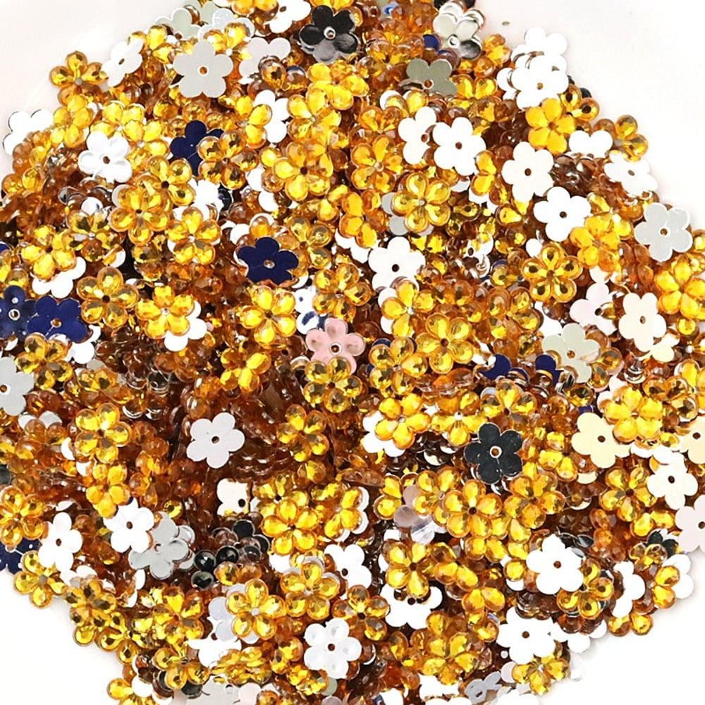 노리프렌즈 만들기재료 - 단면비즈방울꽃 노랑 약5000개
