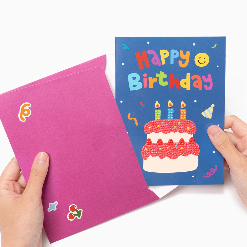 노리프렌즈 만들기재료 - 보석십자수 생일카드 축하편지 초등만들기 종이공예 초대장