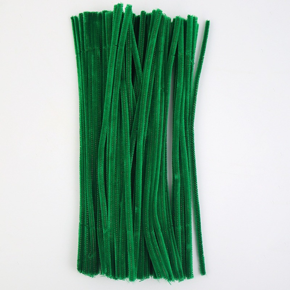 노리프렌즈 만들기재료 - 보송가는줄모루 초록 30cm 100줄 공예재료