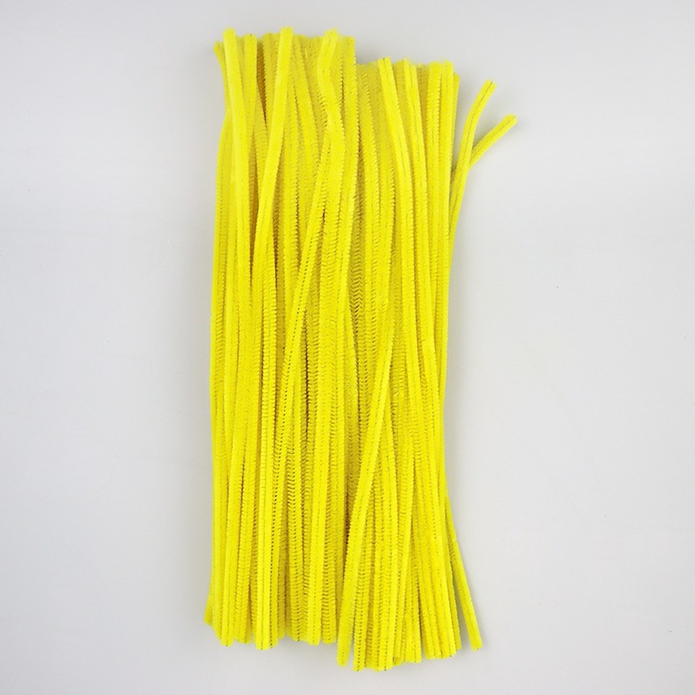 노리프렌즈 만들기재료 - 보송가는줄모루 노랑 30cm 100줄 공예재료