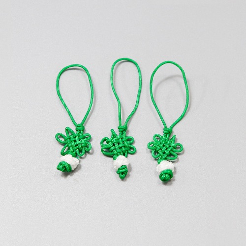 노리프렌즈 만들기재료 - 전통매듭 중형 초록 5개 2.2X7.5cm 국화매듭 장신구