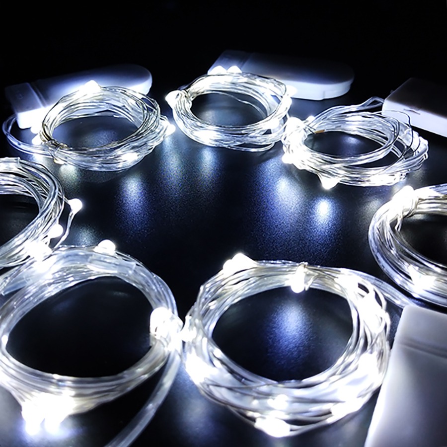 노리프렌즈 만들기재료 - LED 와이어 전구 20구 흰색 스트링 램프 조명