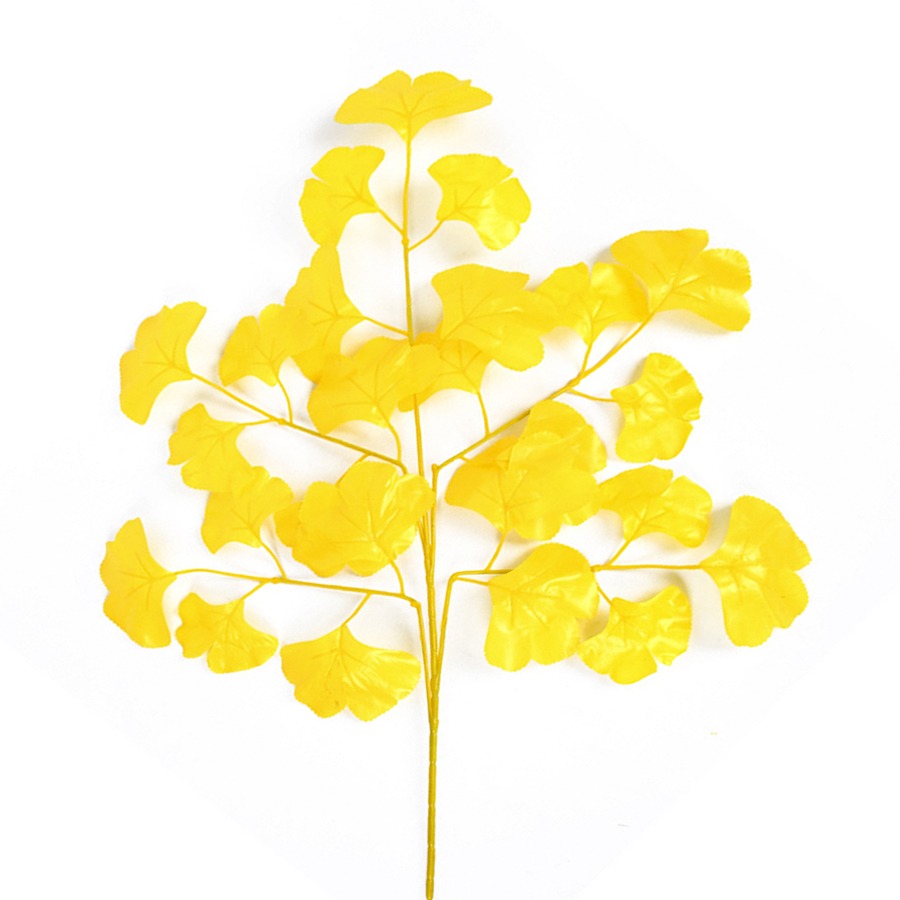 노리프렌즈 만들기재료 - PVC 조화 잎사귀 은행나무 12단 장식 소품 재료 가을풍경