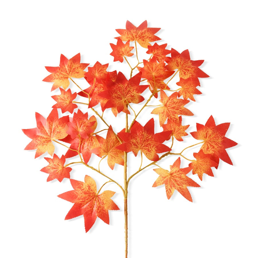 노리프렌즈 만들기재료 - PVC 조화 잎사귀 단풍나무 12단 장식 소품 재료 가을풍경