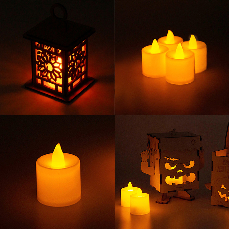 노리프렌즈 만들기재료 - LED촛불 전자초 티라이트 건전지포함 무드등 조명장식