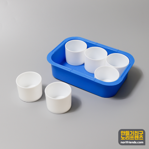 노리프렌즈 만들기재료 - 분리형 6칸 미니 컵 물통 미술도구 물감물통