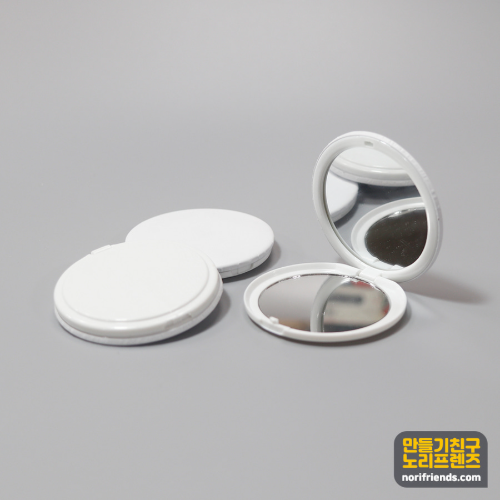 노리프렌즈 만들기재료 - 그리기손거울 원형 약7.5cm 양면거울 공예 재료
