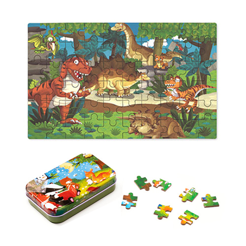 노리프렌즈 만들기재료 - 틴케이스 퍼즐 공룡친구들 60pcs 민화샵 그림퍼즐