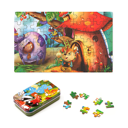 노리프렌즈 만들기재료 - 틴케이스 퍼즐 다람쥐 60pcs 민화샵 그림퍼즐