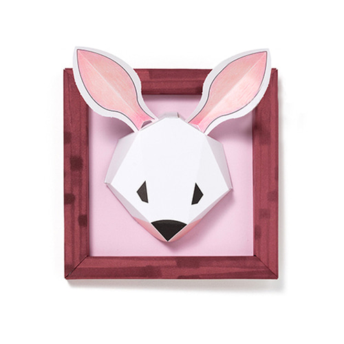 노리프렌즈 만들기재료 - 종이 입체 동물액자 토끼 꾸미기 민화샵 만들기 미술 놀이