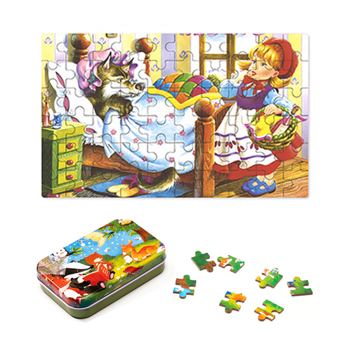 노리프렌즈 만들기재료 - 틴케이스 퍼즐 빨간망토 60pcs 민화샵 그림퍼즐