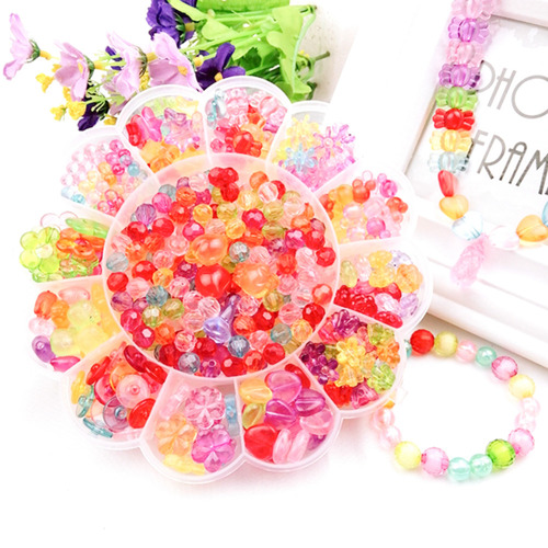 노리프렌즈 만들기재료 - 비즈종합세트 꽃 4호 꽃모양케이스 팔찌 목걸이 악세서리 부자재
