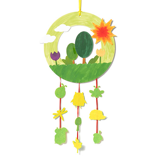 노리프렌즈 만들기재료 - 종이 모빌 정원 여름 펠트 스티커 민화샵 인테리어 소품 만들기 재료
