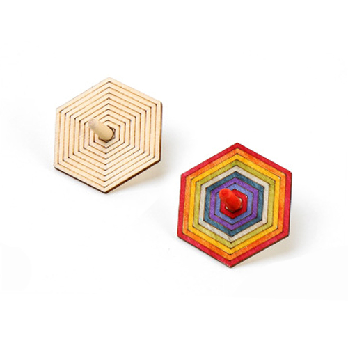 노리프렌즈 만들기재료 - 나무팽이 육각형 만들기 재료 민화샵 민속놀이 전통 장난감