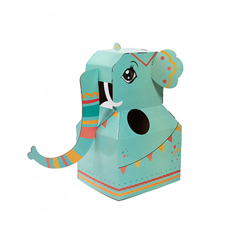 노리프렌즈 만들기재료 - 종이 박스옷 코끼리 동물 민화샵 만들기 어린이 집콕 놀이
