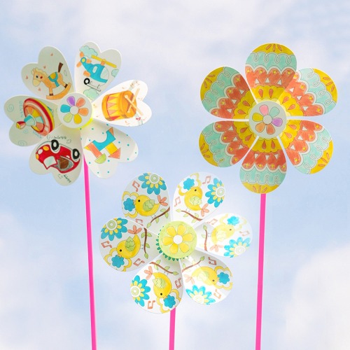 노리프렌즈 만들기재료 - 종이 꽃 바람개비 만들기재료 엄마표 미술놀이 DIY 공예 집콕