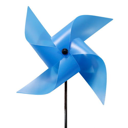 노리프렌즈 만들기재료 - PVC바람개비 파랑 38cm 인테리어소품 야외장식 왕바람개비만들기 DIY