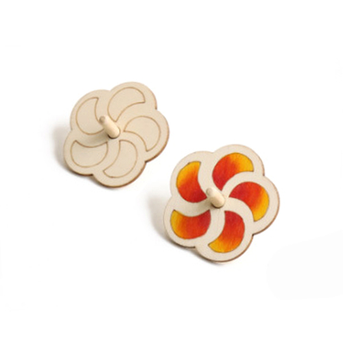 노리프렌즈 만들기재료 - 나무팽이 반달꽃잎 만들기 재료 민화샵 민속놀이 전통 장난감