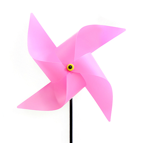 노리프렌즈 만들기재료 - 왕바람개비 분홍 38cm 민화샵 만들기 재료 조립 PVC 바람개비만들기