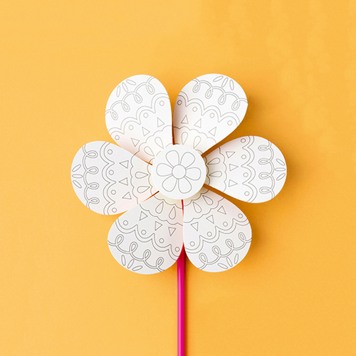 노리프렌즈 만들기재료 - 종이 둥근패턴 바람개비 만들기재료 엄마표 미술놀이 DIY 공예 집콕