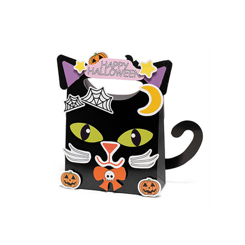 노리프렌즈 만들기재료 - 할로윈 쇼핑백 고양이 선물포장 가방 만들기 집콕놀이 어린이 미술