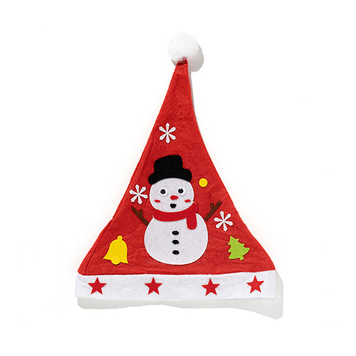 노리프렌즈 만들기재료 - 크리스마스 펠트 눈사람 모자 만들기 파티용품