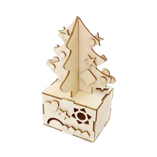 노리프렌즈 만들기재료 - 크리스마스 트리상자 나무조립 케이스