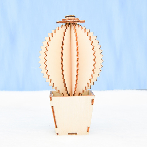 노리프렌즈 만들기재료 - 둥근 선인장 C형 만들기 DIY 공예 나무꾸미기