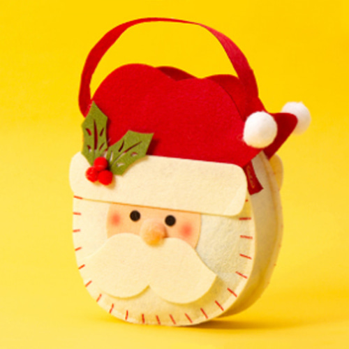 노리프렌즈 만들기재료 - 크리스마스 산타 퀼트가방 선물포장 예쁜펠트가방