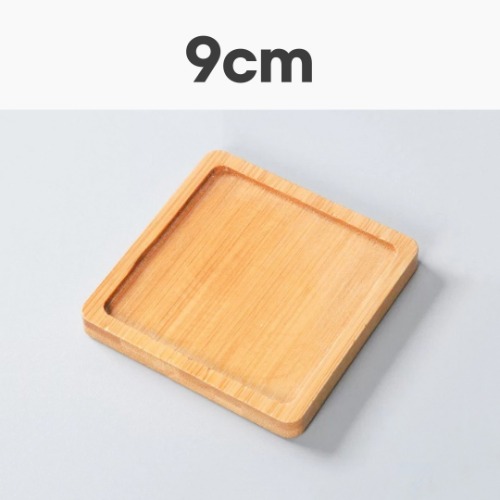 노리프렌즈 만들기재료 - 대나무컵받침 정사각 9cm 우드코스터 타일 공예