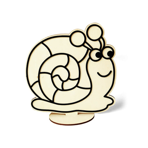 노리프렌즈 만들기재료 - 나무라인액자 달팽이 테두리 검정 라인 공예재료 만들기재료 클레이아트