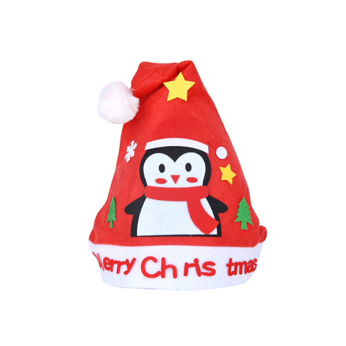 노리프렌즈 만들기재료 - 크리스마스 펠트 펭귄 모자 만들기 파티용품