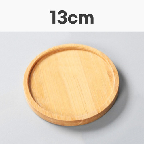 노리프렌즈 만들기재료 - 대나무컵받침 원형 13cm 우드코스터 타일공예