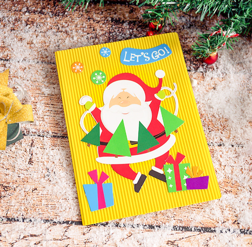 노리프렌즈 만들기재료 - 크리스마스 종이 카드 산타 만들기 스티커 꾸미기