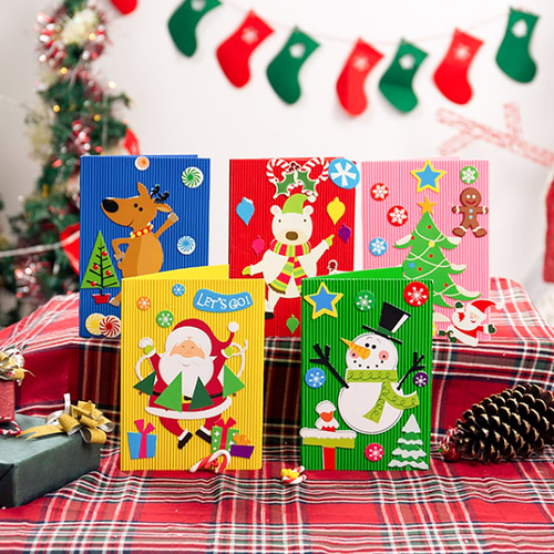 노리프렌즈 만들기재료 - 크리스마스 종이 카드 만들기 스티커 꾸미기