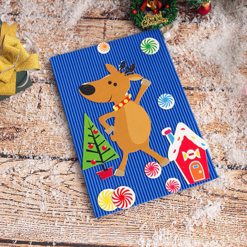 노리프렌즈 만들기재료 - 크리스마스 종이 카드 루돌프 만들기 스티커 꾸미기