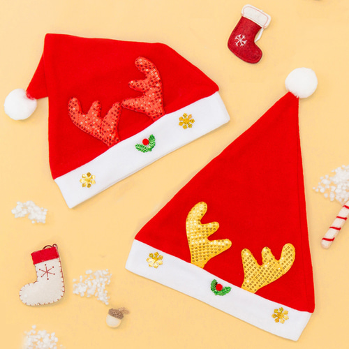 노리프렌즈 만들기재료 - 크리스마스 산타모자 파티용품 머리장식