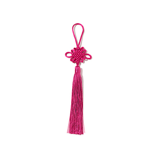 노리프렌즈 만들기재료 - 전통매듭끈 단일매듭 진분홍 장신구수술 전통문양 한복 장식