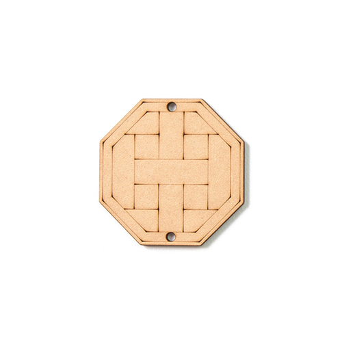 노리프렌즈 만들기재료 - 팬시우드 전통문양 숫대무늬 나무 팬던트 장식