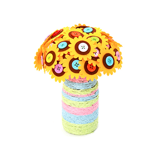 노리프렌즈 만들기재료 - 펠트공예 꽃병 해바라기 만들기 장식 소품 집콕놀이