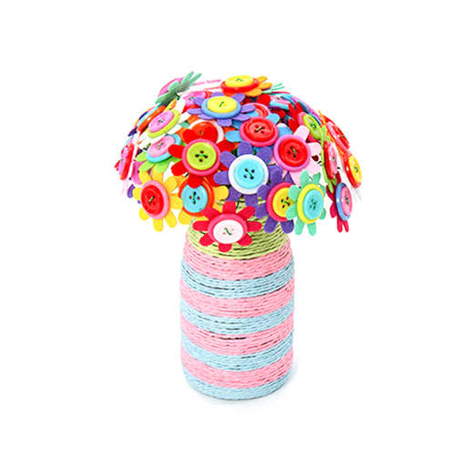 노리프렌즈 만들기재료 - 펠트공예 꽃병 코스모스 만들기 장식 소품 집콕놀이