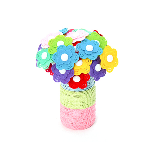 노리프렌즈 만들기재료 - 펠트공예 꽃병 팬지꽃 만들기 장식 소품 집콕놀이