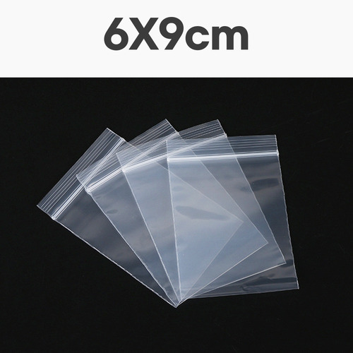 노리프렌즈 만들기재료 - 투명 지퍼백 6X9cm 0.05T 약200매 비닐주머니 포징비닐